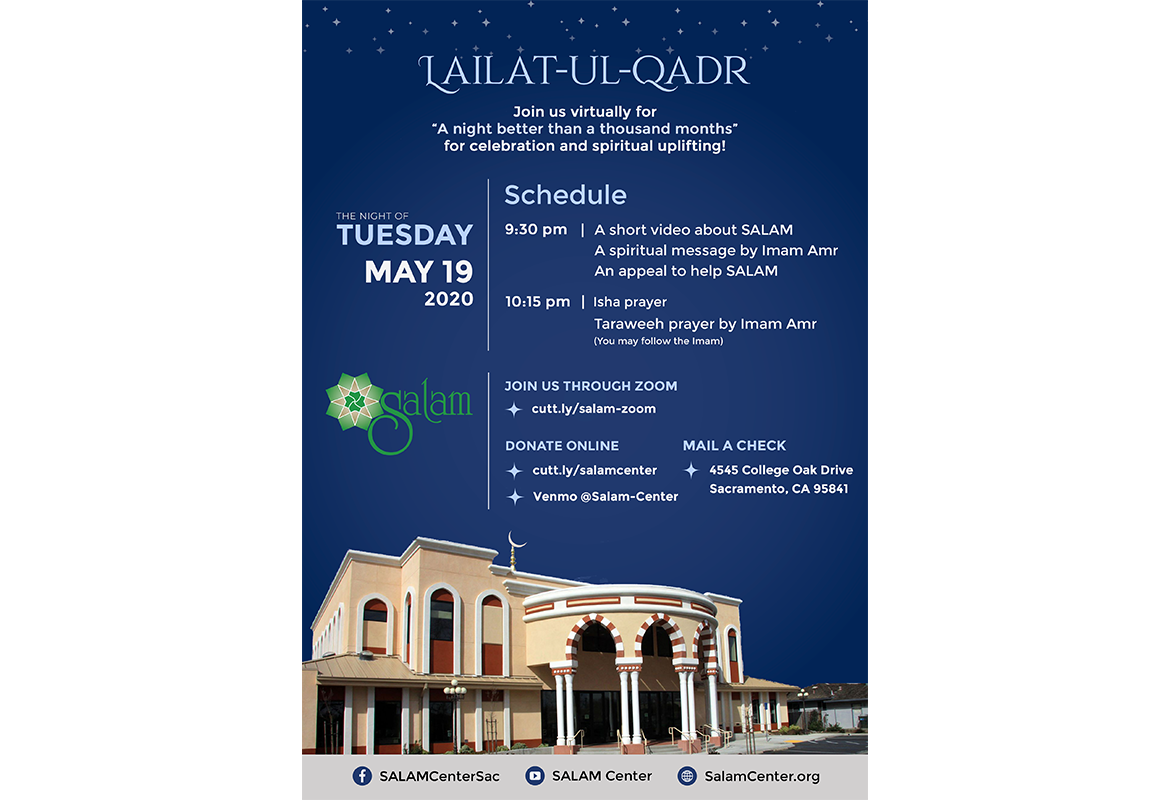 Laylat-ul-Qadr flyer for SALAM