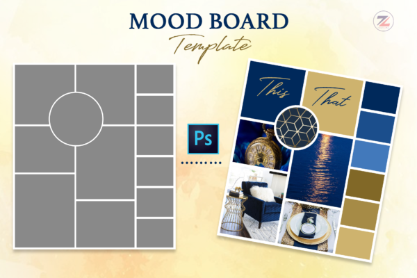 Mood Board Photoshop Template - Intelligent Designz