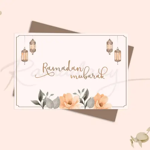 Pink Ramadan Greeting Card